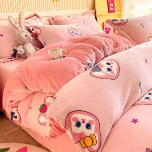 LUOLAI HOME Комплект постельного белья, 1.5 м, 4 предмета, Lucky Fox