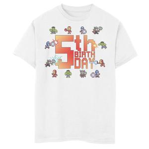 8-битная футболка с рисунком на 5-летие для мальчиков 8–20 лет Marvel Avengers Marvel