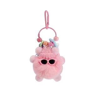A little tide to play Симпатичные крутые солнцезащитные очки Coal Monster с радужными бусинами куклы плюшевый кулон высота 16см