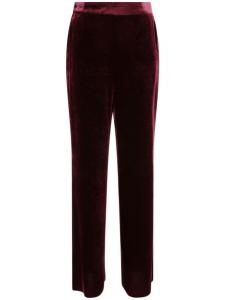 ETRO бархатные брюки прямого покроя, красный