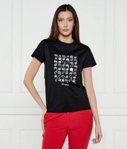 Футболка с сезонным логотипом Ikon Regular fit Karl Lagerfeld, черный