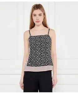 Шелковый топ Теодора Regular fit Marella, черный