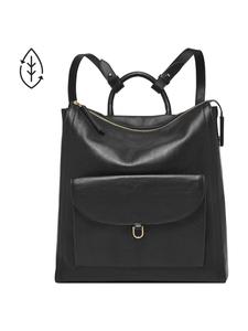 Женский кожаный рюкзак Fossil, черный, формат A4, ZB1836001