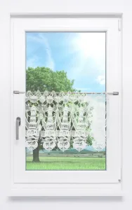 Штора для кафе, кружево Плауэн - Lighthouse Love (Ш x В) 64 см * 40 см, белая/с оттенком белого