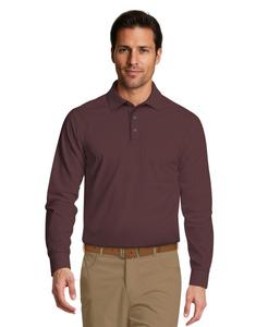 Мужская поло-рубашка для гольфа с длинными рукавами и узором гусиная лапка PGA TOUR, Zinfandel