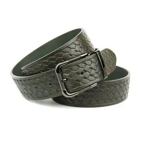 Кожаный ремень Anthony Crown Anthoni Crown, зеленый