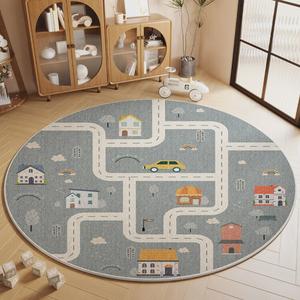Xinglianxin Ковер круглый 200 см диаметр для детской комнаты, игровой зоны, раннего развития, напольный коврик, Huanlecheng