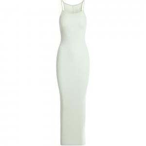 Skims SS25 Хлопковое ребристое длинное платье-камисоль Слип-платье Women's SPEARMINT/Spearmint