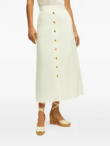 Миди-юбка на пуговицах Brooks Brothers, бежевый