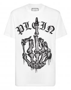 Футболка с круглым вырезом SS Stones Iconic Plein PHILIPP PLEIN, белый