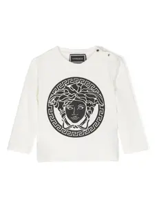 Рубашка с логотипом Versace Kids, белый