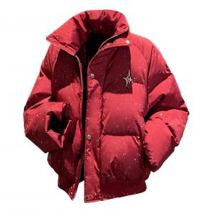 Пуховик Unisex Stand Collar Thickened ZIAREL, red