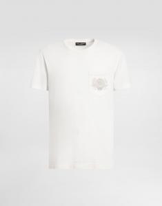 Хлопковая футболка с логотипом Dolce & Gabbana, кремовый