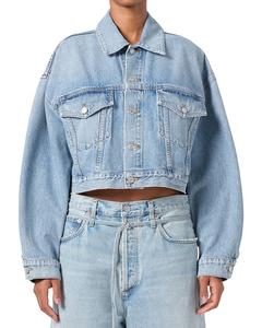 Укороченная джинсовая куртка Palmer AGOLDE, синий