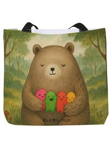 Mr. & Mrs. Panda Сумка-шоппер с дизайном «Медвежье настроение» без слогана, белого цвета