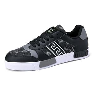 MIIOW Антискользящие износостойкие низкие скейтерские кроссовки мужские - черно-серые, цвет Black Gray