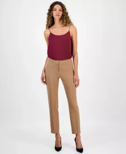 Женские брюки прямого кроя Bi-Stretch, созданные для Macy's Bar Iii, загар/бежевый