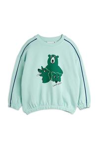 Детская хлопковая толстовка Camp Rodini Mini Rodini, бирюзовый