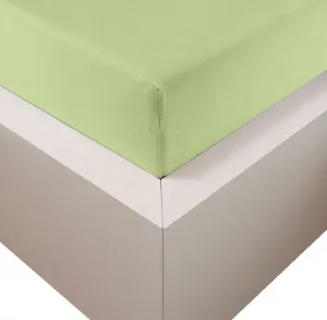 Простыня на резинке Premium Plus из тонкого джерси, 140-160 x 200-220 см, светло-голубая, 260 г/м², 47,5% мако-хлопка, 47,5% лиоцелла, 5% эластана Traumschloss