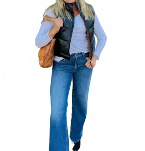 Двусторонний жилет Ellen, черный/коньячный Mauritius