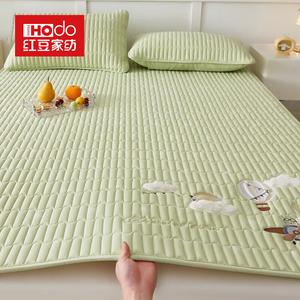 Red Bean Home Textiles Наматрасник хлопковый стеганый 90х200 см, цвет Pilot - Tender Green
