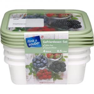 Набор контейнеров для заморозки 4 x 0,5 л flink & sauber, 4 шт.