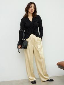 Атласные брюки с детальной отделкой Miesrohe, цвет Yel[032]