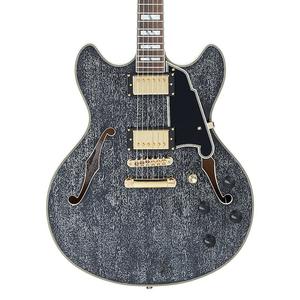 Электрогитара D'Angelico Excel DC Semi-Hollow Electric Guitar Black Dog w/ Gig Bag