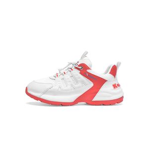 Скользоустойчивые дышащие женские кеды Low-Top Kolumb, белый/красный