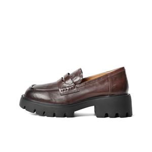 BELLE Лоферы женские черно-коричневые - кофе, цвет Coffee