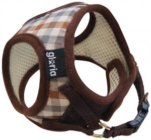 Gloria Pets Petral в клетку с воротником S С Gloria Pets, цвет коричневый