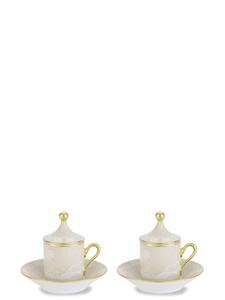 Набор из 2 чашек с блюдцем и крышкой GINORI 1735, бежевый
