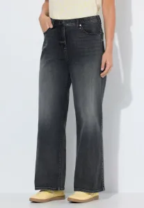 Эластичные, 5 карманов, широкие штанины Ulla Popken, Black