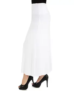Женская эластичная макси-юбка на резинке 24seven Comfort Apparel, белый
