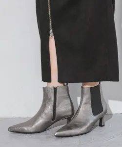 Ботинки с боковой вставкой на остром каблуке Jeanasis, цвет Silver And Other Colors(12)