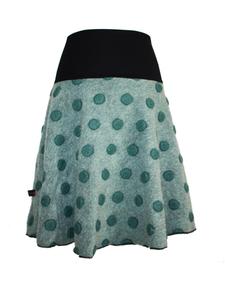 Юбка dunkle design A-Linie Wollwalk, Petrol