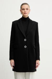 Пальто с шерстью Armani Exchange, черный