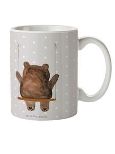 Детская кружка "Медведь-качели" без слов, пастельно-серого цвета Mr. & Mrs. Panda