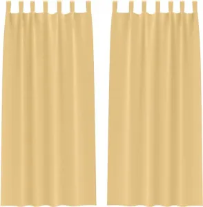 Плотные шторы с кольцами, 2 шт., бежевые, 260 x 140 см vidaXL