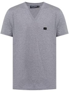 Dolce & Gabbana футболка с V-образным вырезом, серый