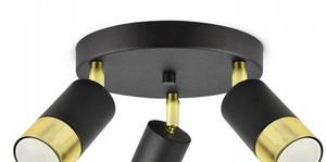 Потолочный светильник Kiki Design Koln, 10x20x20 см, черный/золотой