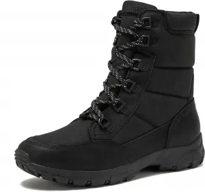 Зимние утепленные ботинки Lands' End для мужчин, с шнуровкой или без, водонепроницаемые мужские снежные ботинки, средняя или широкая полнота, размер 8-13, черные, коричневые, зеленые или серые, черный