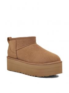 Сапоги меховые UGG на платформе, коричневый