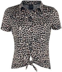 Блуза Pussy Deluxe Leo Short Blouse, леопардовый