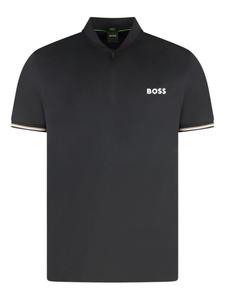 Рубашка-поло облегающего кроя BOSS, черный