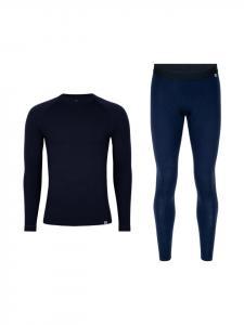 DANISH ENDURANCE Термобелье из шерсти мериноса темно-синего цвета
