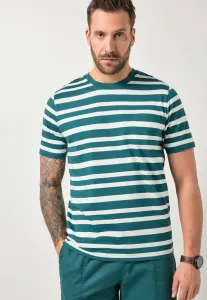 Футболка с коротким рукавом в полоску и принтом Jp1880, Deep Sea Blue