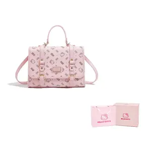Sanrio Рюкзак из полиуретана Hello Kitty для женщин розовый коричневый молочный чай, Pink