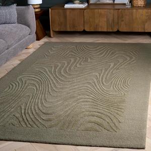 Ковер SAFAVIEH, 153 x 244 см, - коллекция Ebony - Green, ручной работы из шерсти, идеально для гостиной, спальни, столовой (EBN725Y)