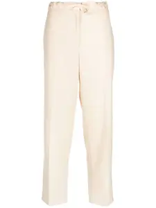 Укороченные брюки с кулиской JIL SANDER, нейтральный